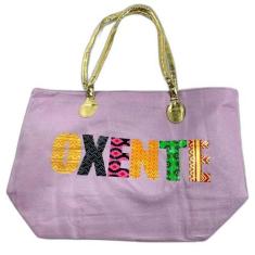 Imagem de Bolsa De Praia Palha Feminina Com Zíper De Ombro Oxente Sacola Ecobag 