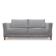 Imagem de Sofá 2 Lugares Base De Madeira Grace 170 Cm Linho S04 - D'rossi Cor Cinza