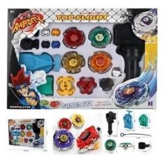 Imagem de Kit 4 Beyblade Metal Fusion Pião Super Lançador Brinquedos