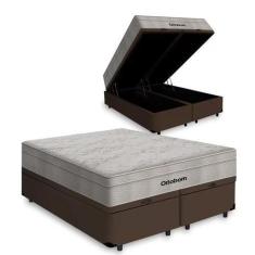Imagem de Cama Box Baú King + Colchão De Molas Ensacadas Airtech Springpocket 20
