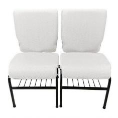 Imagem de 02 Cadeiras Para Igrejas C/ Porta Biblía E Porta Cálice Branco