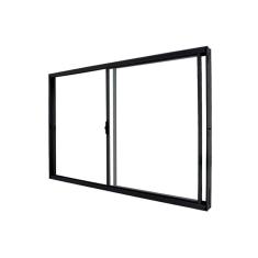 Imagem de Janela de Correr Abertura Direita Exclusiva 2 Folhas Vidro Liso 100x100cm CRV Portas e Janelas Preto
