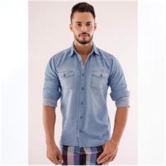 Imagem de Camisa Place Jeans Slim Manga Longa