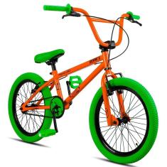 Imagem de Bicicleta BMX Infantil aro 20 Pro-X Série 5 Laranja Pneu Verde-Unissex