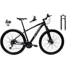Imagem de Bicicleta Aro 29 Ksw Xlt 24v Câmbio Shimano Acera K7 Garfo Trava Freio A Disco - Preto-prata Tam.17