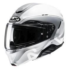 Imagem de Capacete Hjc Rpha 91 Combust Branco E Cinza escuro 56 [F016]