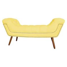 Imagem de Recamier Calçadeira Estofado Sienna King 195 Cm Corano Amarelo - LM DECOR