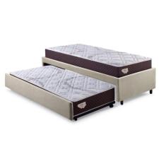 Imagem de Bicama Solteiro Linho Bege 88X188 Com Dois Colchões Relax Adorabile Mo