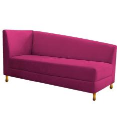 Imagem de Recamier Valéria 140cm Lado Direito Suede Pink Doce Sonho