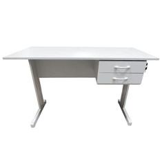 Imagem de Mesa de Escritório Slim 1,20 x 0,60 com 2 Gavetas Branco