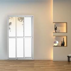 Imagem de Porta Sacada 3 Folhas Alumínio 1,20 X 2,10 com Fecho Hale Esquadrias