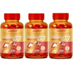 Imagem de 3 Vitamina D3 2000Ui E Vitamina C 1000Mg 270 Cápsulas Sem Sabor - Biof