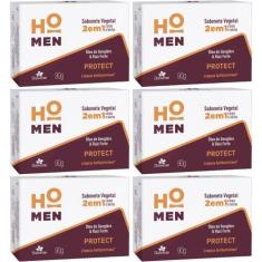 Imagem de 6Un Sabonete Corpo E Barba Antibacteriano Homen 90G Davene