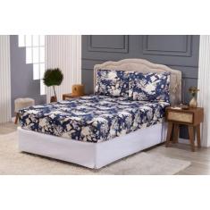 Imagem de Jogo De Lençol 3 Peças Queen Com Elastico Malha Gel Estampado Varias C