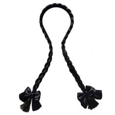 Imagem de Tiara Com Tranças Pretas Wandinha Wednesday Addams Fantasia