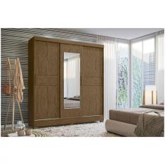 Imagem de Guarda Roupa Moval Bahamas 3 Portas Castanho Wood