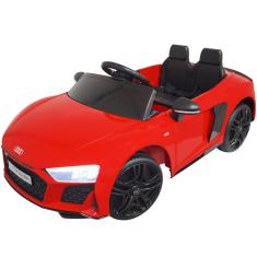 Imagem de Mini Carro Elétrico Infantil Criança 12V Audi R8 Spyder Controle Remoto Vermelho Brinqway BW-123
