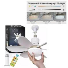 Imagem de Mini Ventilador com Lâmpada LED Ajustável  Praticidade para Qualquer A