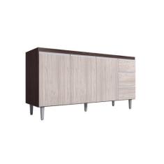 Imagem de Balcão Gabinete Para Pia Andreia Sem Tampo 150cm 3 Portas 3 Gavetas -