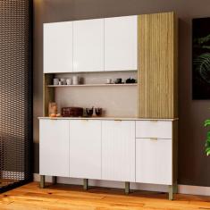 Imagem de Cozinha Compacta Slow 8 Portas 1 Gaveta Freijó/ártico - Kits Paraná