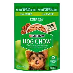 Imagem de Ração Úmida para Cachorro Dog Chow Filhotes Extra Life Sabor Carne em Sachê 100g