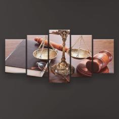 Imagem de Quadro Decorativo Direito Advocacia 129x61 Sala Quarto