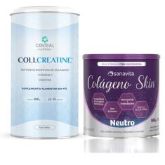 Imagem de Kit Collcreatine - 500 Gramas - Central Nutrition + Colágeno Skin 300G