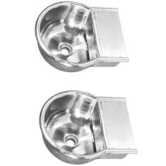 Imagem de Kit 2 Bebedouro Automático Animais Cães Suíno Alumínio 4 L - Aluminio