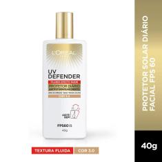 Imagem de Protetor Solar Facial Fluido Fps 60 L'oreal Paris Cor Média 40G