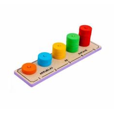 Imagem de Arruelas De 1 A 5 Brinquedo Pedagógico Educativo Em Mdf - Tralala