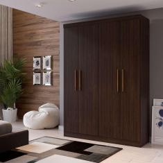 Imagem de guarda-roupa solteiro supreme 4 pt 2 gv capuccino wood