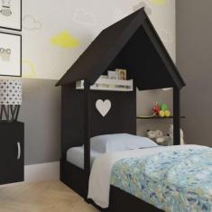 Imagem de Mini Cama Infantil 1 Prateleira Casinha