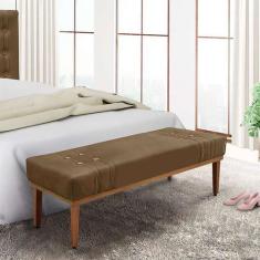 Imagem de Recamier Gênova Suede Caramelo 195 cm - Spezzia Decor