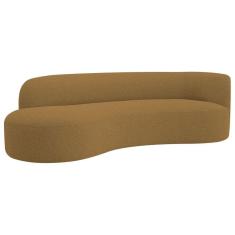 Imagem de Divã Recamier Orgânico Tokyo 140cm Lado Esquerdo Bouclé - Amarena Móveis Cor Caramelo