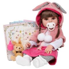 Imagem de Bebê Reborn Realista Princesa Articulado Com Pelúcia Vinil - Cegonha R