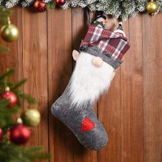 Imagem de Meia de Natal WORLDECO 2024 Personalizada Gnome 53cm