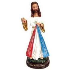 Imagem de Imagem Escultura Jesus Misericordioso 15 cm Resina