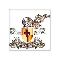 Imagem de Pedra adorna de tijolo vitrificado com emblema de armadura de cavaleiros da Europa medievais