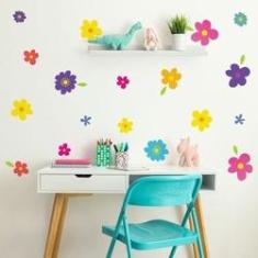 Imagem de Adesivo de Parede Floral Infantil 18un Cobre 1m²