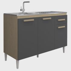 Imagem de Balcao Para Pia 120cm 2000313 Atacama Grafite ARMoveis