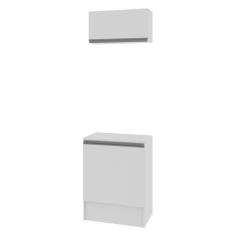 Imagem de Kit Topázio 60cm 2 Portas Aéreo Balcão Branco Madesa