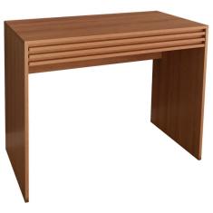 Imagem de Escrivaninha Mesa Escritorio 1 Gaveta Ripada Amendoa