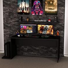 Imagem de Mesa Gamer Escrivaninha 1600x600 Netmobil (Preto)