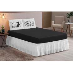 Imagem de Jogo De Lençol 3 Peças Com Elastico Casal Queen Hipercal Varias Cores