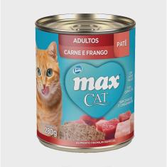 Imagem de Ração Umida Max Cat Lata para Gatos Adultos sabor Carne e Frango 280g