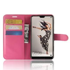 Imagem de Capa para HUAWEI P20 Pro Capa carteira de couro flip para HUAWEI P20 Pro capa de proteção de telefone A capa com design simplificado
