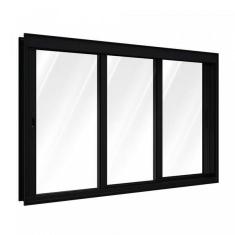 Imagem de Janela De Alum nio De Correr 120x150cm 3 Folhas Lucasa Alum n