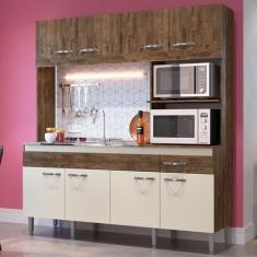 Imagem de Cozinha Compacta Luisa 8 Portas 1 Gaveta Itaúba/Off White - Irm Móveis