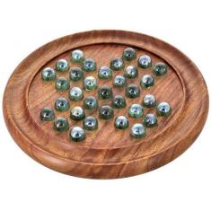 Imagem de Jogo De Tabuleiro Clássico Solitaire Ajuny Indian Wooden 9 P