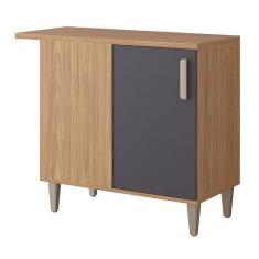 Imagem de Balcão De Cozinha Bella Canto Reto 94cm Com Tampo Mdf - Mgm